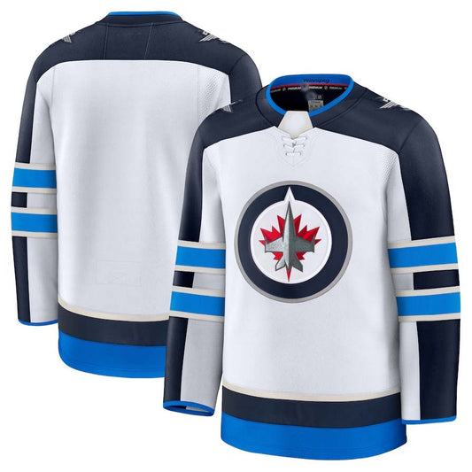 W.Jets Fanatics Blank Player Premium Jersey - White Stitched American Hockey Jerseys